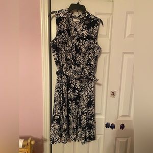 Navy Floral Dress